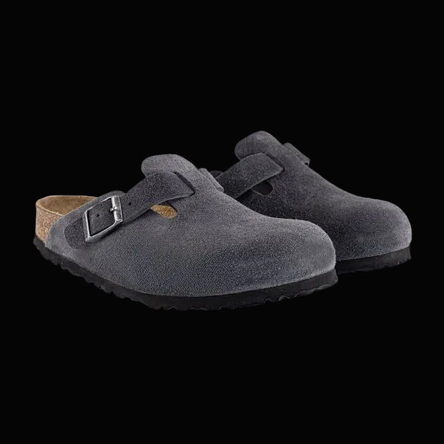 BIRKENSTOCK BOSTON SOFT FOOT BED - GRAY