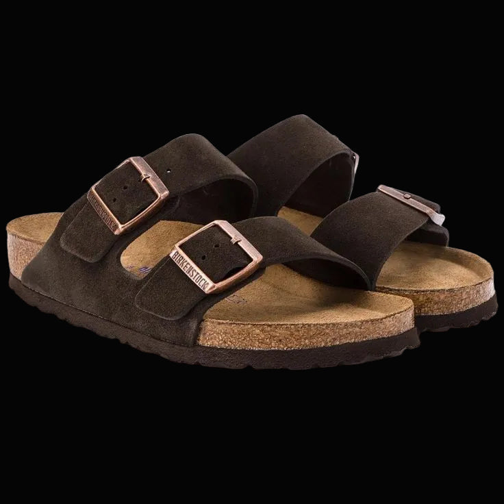 BIRKENSTOCK ARIZONA SOFT FOOT BED - DARK BROWN