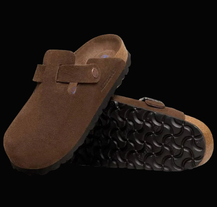 BIRKENSTOCK BOSTON SOFT FOOT BED - DARK BROWN