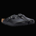 BIRKENSTOCK BOSTON SOFT FOOT BED - BLACK LEATHER